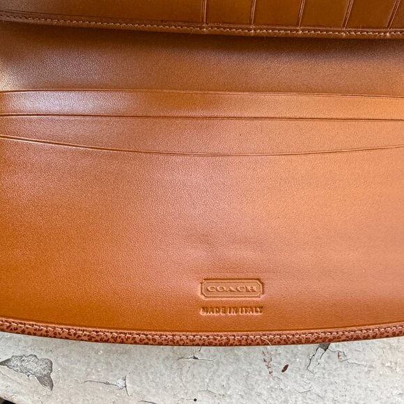 COACH Vintage 90s Madison Italy Mandarin Kisslock Coin Continental Wallet Clutch - Picture 5 of 8